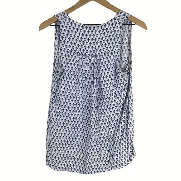 Rebecca Taylor Pleated Flower Print Tank, size 6 - Picture 2 of 3